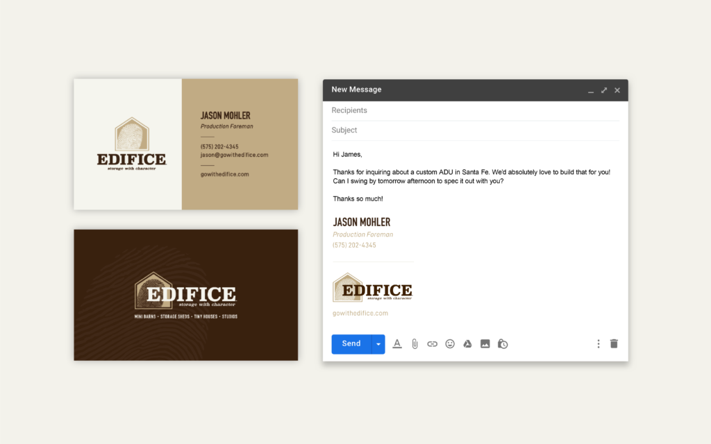 Edifice Business Cards and Email Signature