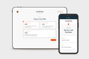 The Expositors Academy Website Custom WooCommerce Checkout Flow Mockup