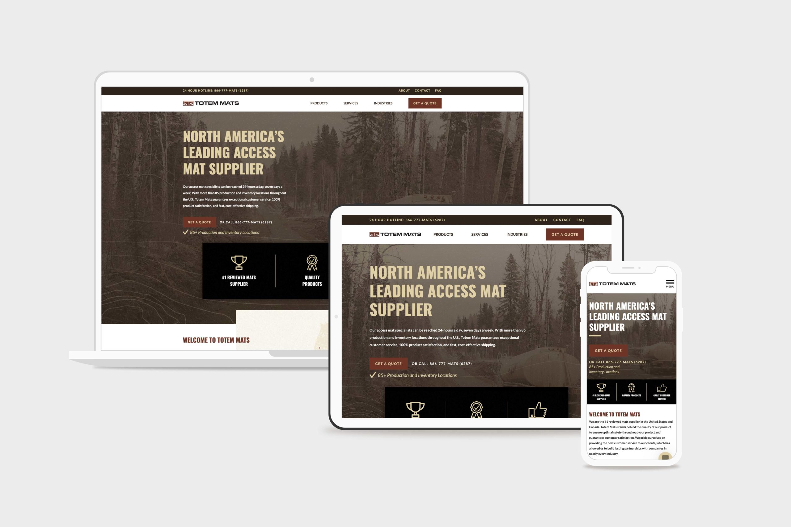 Totem Mats Website Design & Development