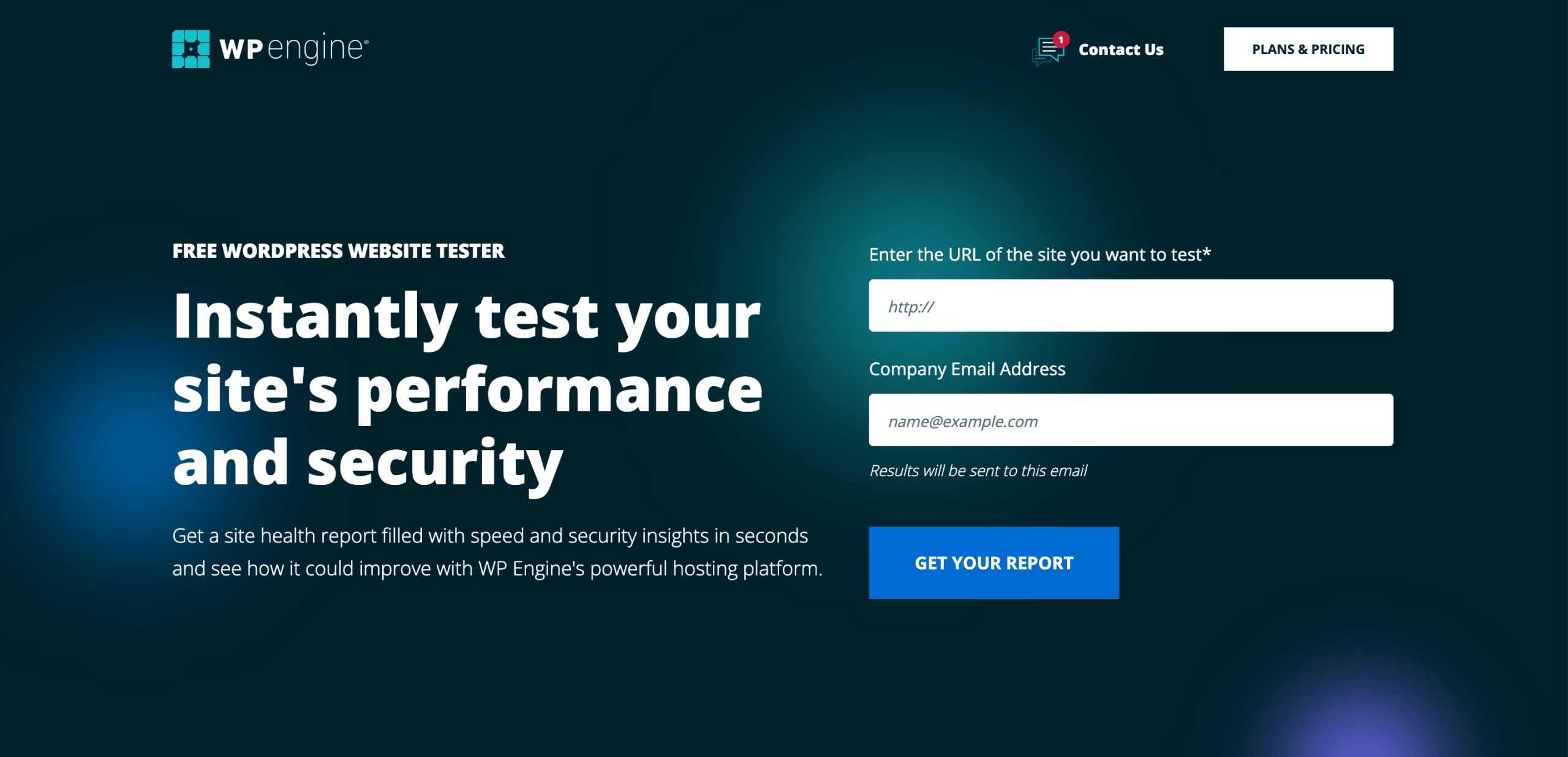 WP Engine website performance tester