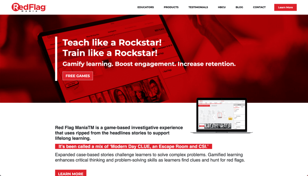 Red Flag Mania's Remarkable EdTech Redesign