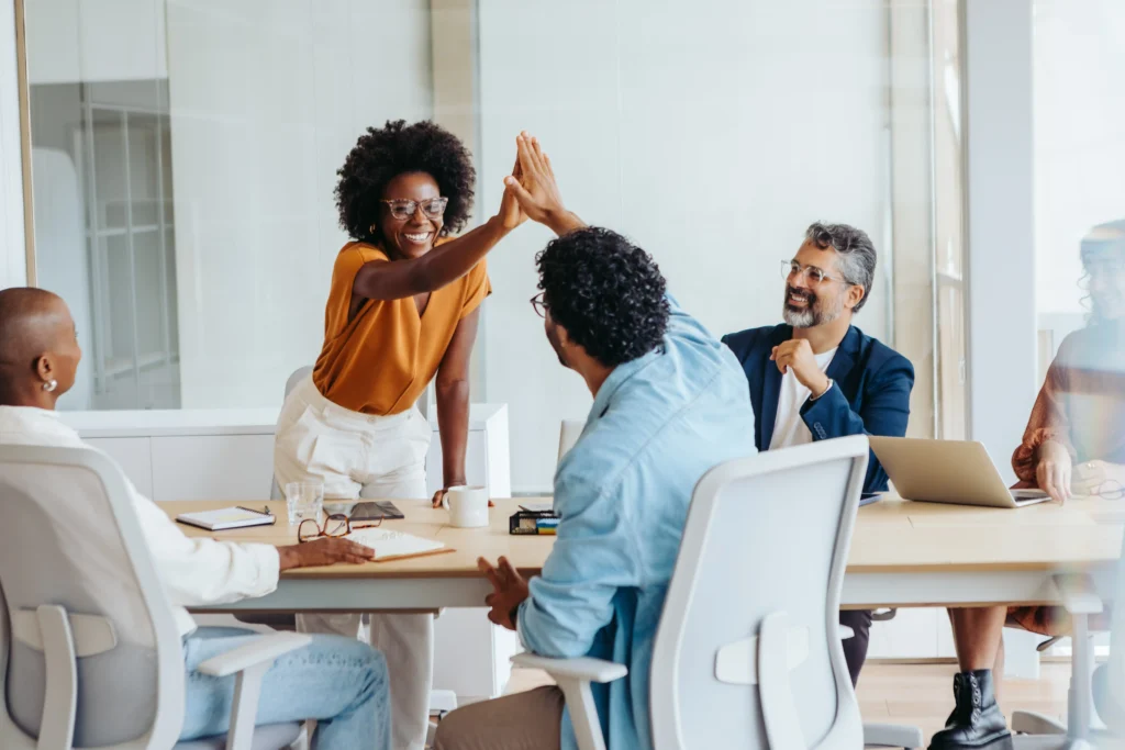 Growth marketers celebrating their success